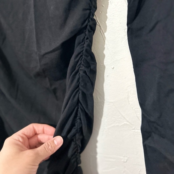 Boohoo Black Long Sleeve Bodycon Midi Dress Sz 4/ Small | Chic Minimalist Look - Picture 8 of 11